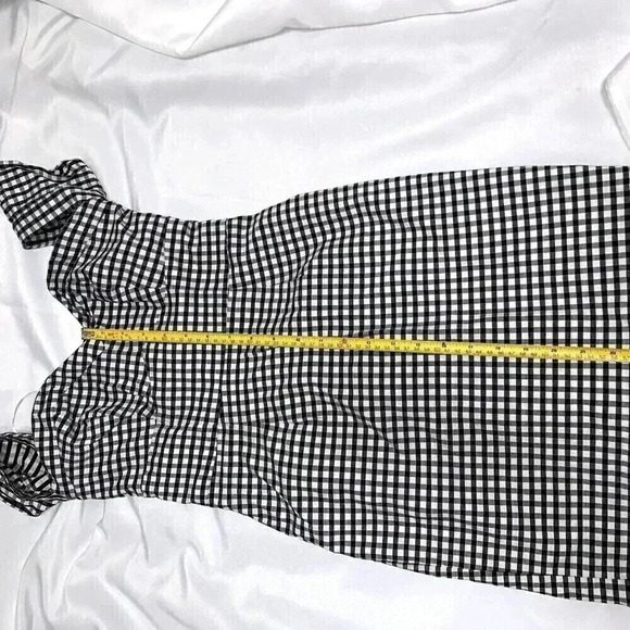 GUESS Gingham Off-the-Shoulder Dress size 2 flirty checkered mini dress - Picture 9 of 11